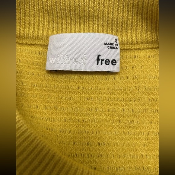 Aritzia Wilfred Free Lolan Wool Linen Blend Cropped Relaxed Fit Sweater Small - Picture 7 of 9